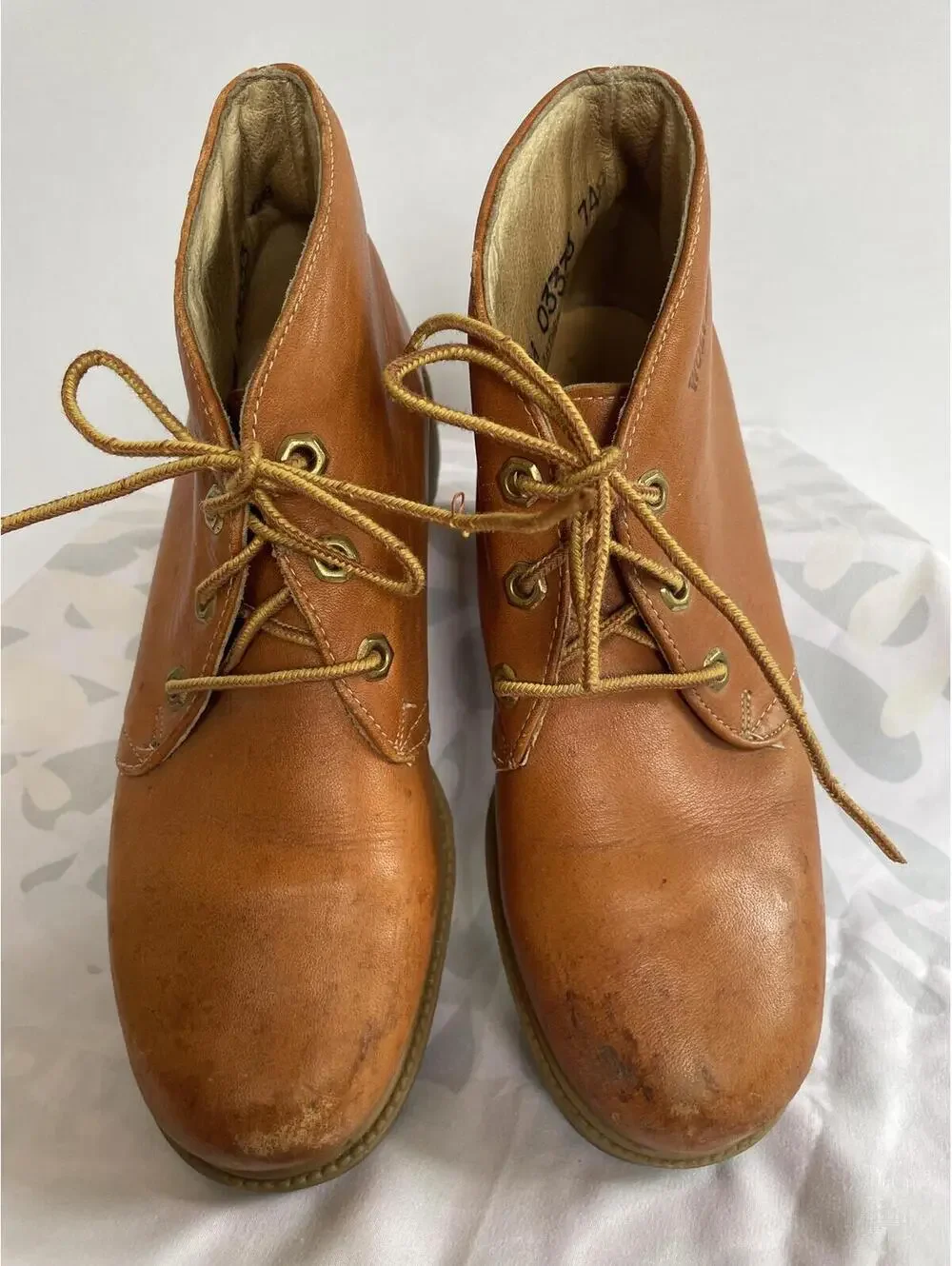 Wolverine Size 6.5 Women's Brown Leather Chukka Work Boots Lace Up